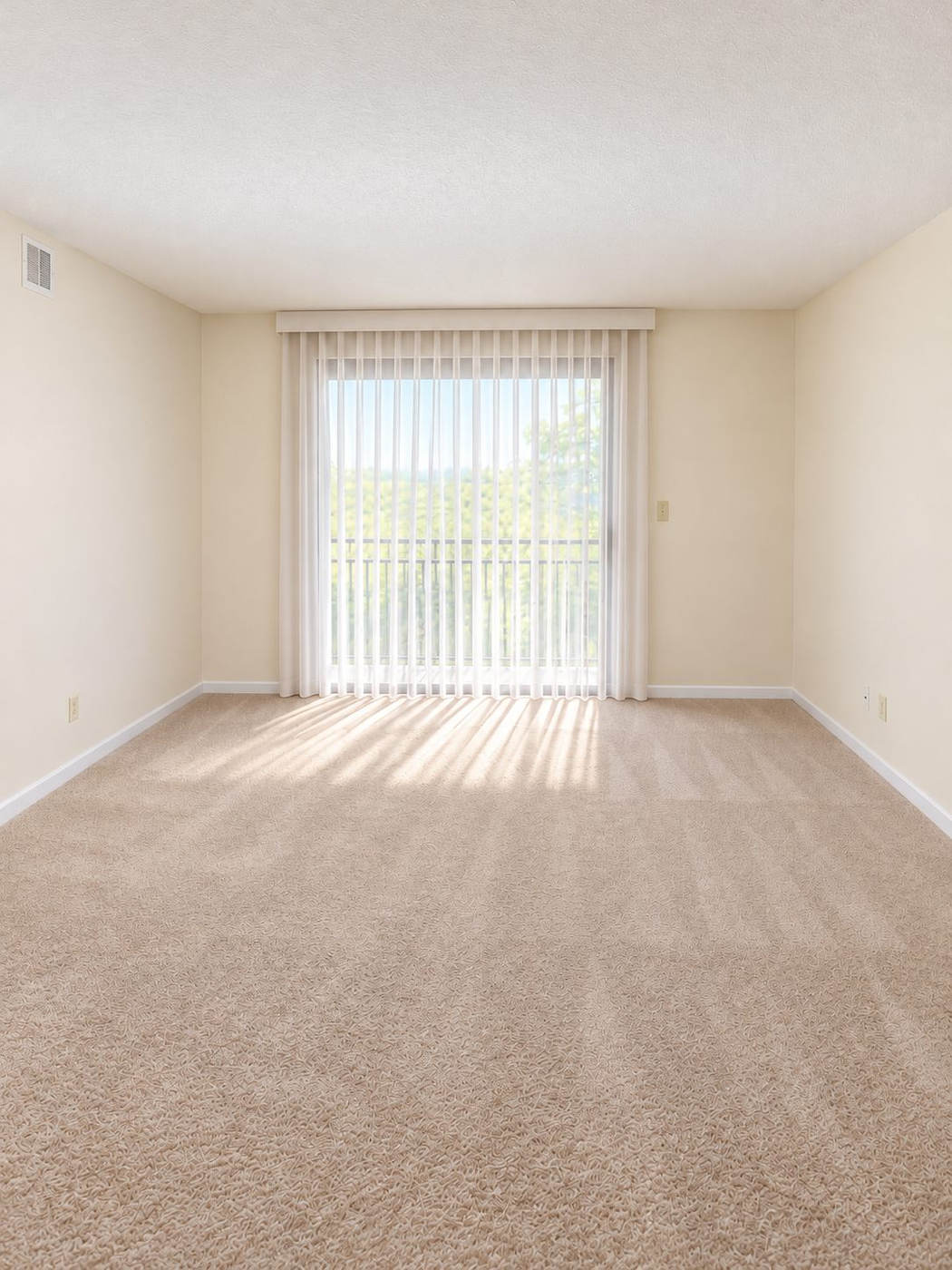 Living area and balcony